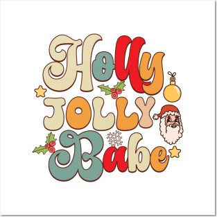 Holly Jolly Babe Posters and Art